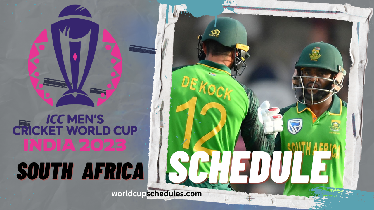 South Africa’s ODI World Cup 2023 schedule: Fixtures, Matches, date and venues