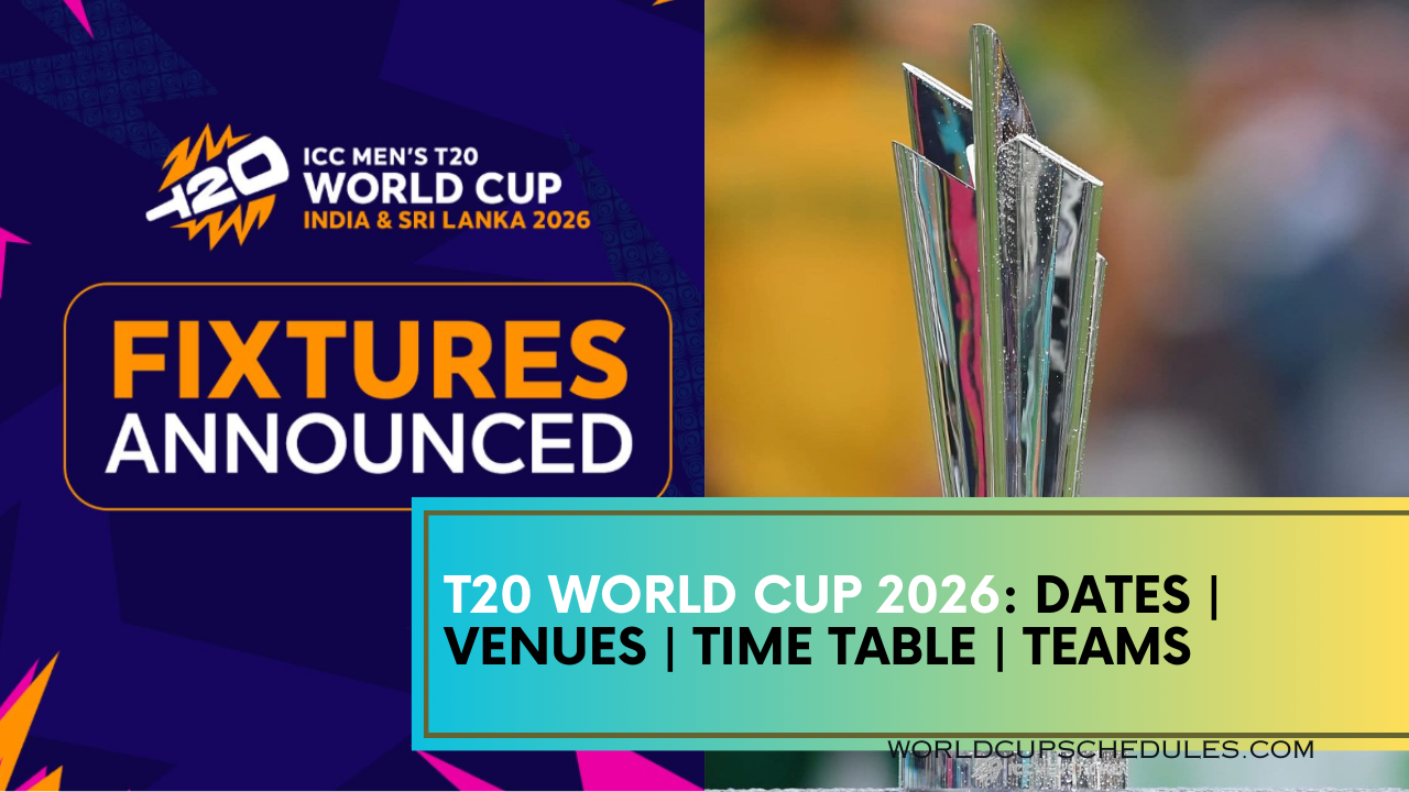 T20 World Cup Schedule 2026 – Schedule, Dates, Venues & Time Table